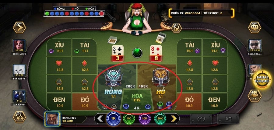 Rồng hổ – Game bài đổi thưởng cực hot tại các cổng game trực tuyến